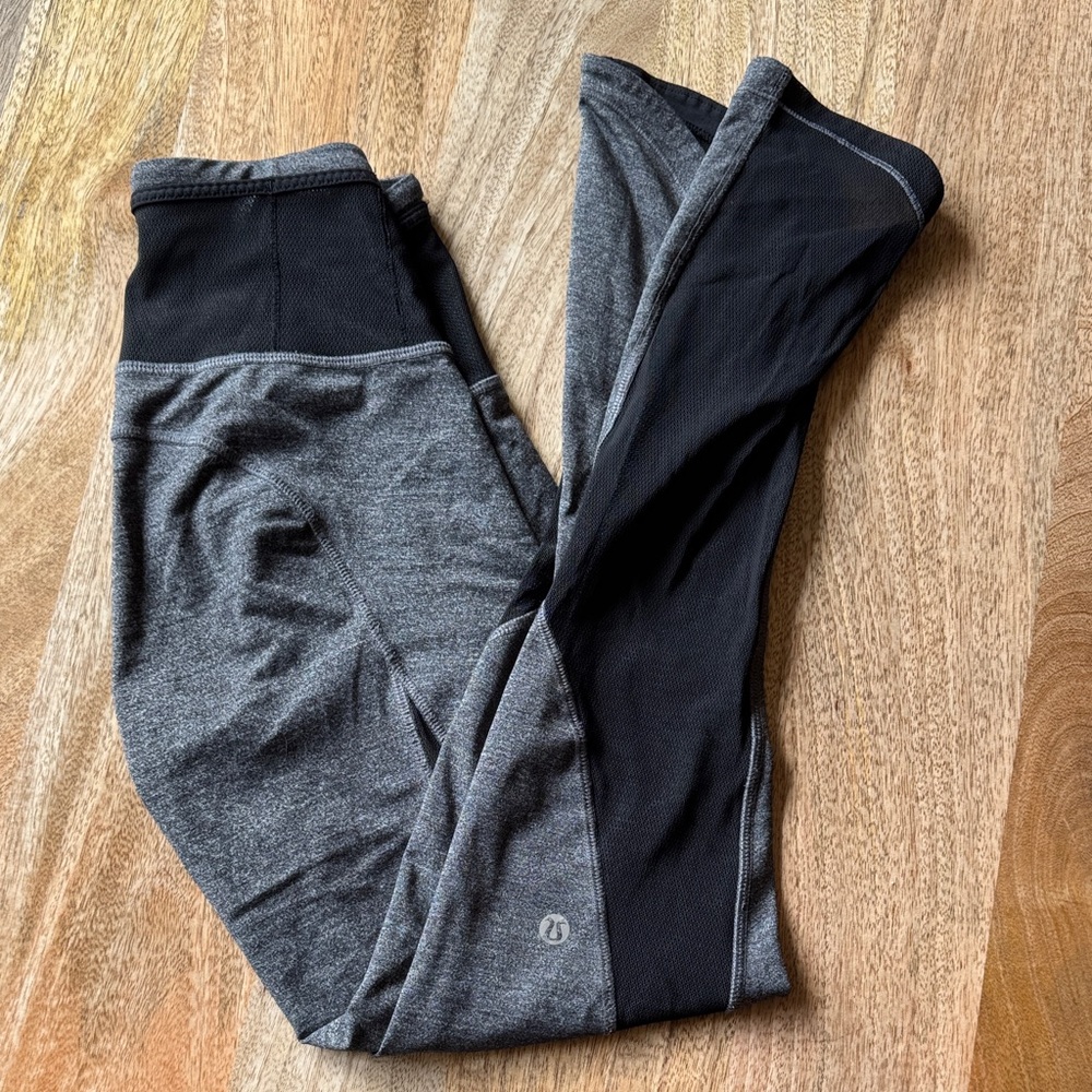 Lululemon Gray and Black Leggings Size 2